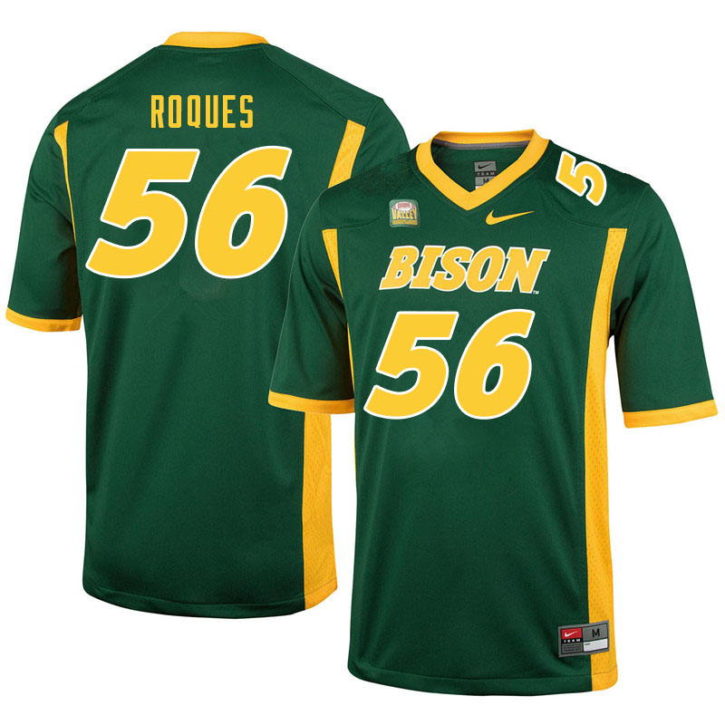 Men #56 Loshiaka Roques North Dakota State Bison College Football Jerseys Sale-Green